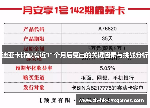 迪亚卡比缺席近11个月后复出的关键因素与挑战分析